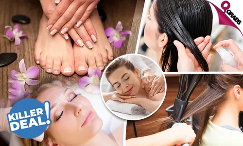 Killer Beauty Deal: Hair Mask & Blow-Dry + Mani-Pedi + Threading + Massage!